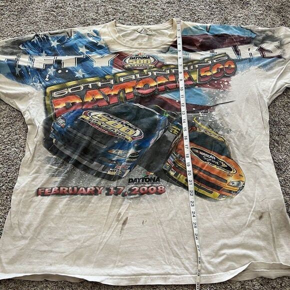 NASCAR Chase Racing T-Shirt Size 3XL All Over Print 50th Daytona 500 2005 - Picture 2 of 9